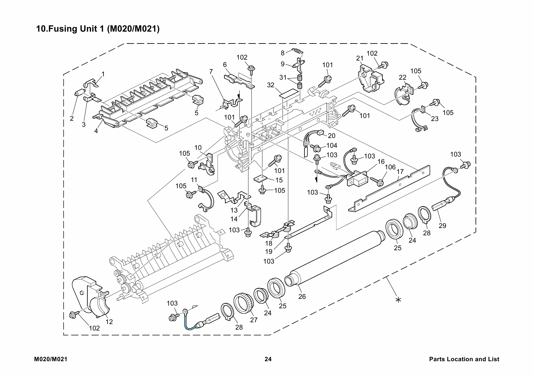 RICOH Aficio SP-5200DN 5210DN M020 M021 Parts Catalog-6